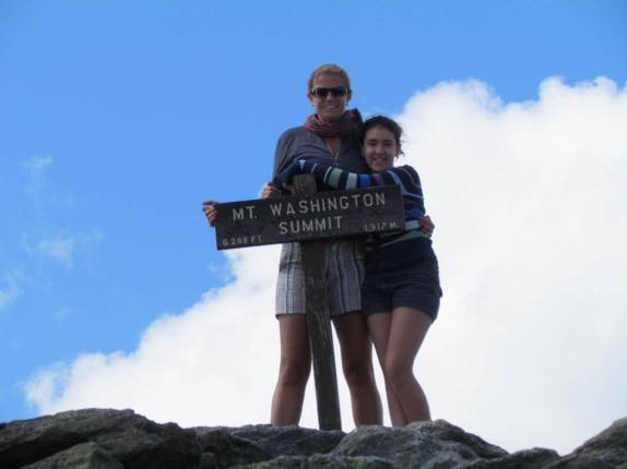 No topo do Mount Washington e das White Mountains, região de Lincoln, em New Hampshire - Estados Unidos